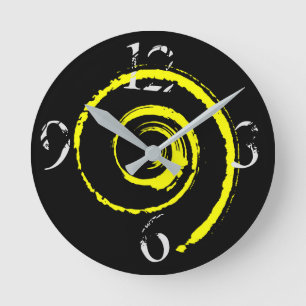 Farbenfrohe Twirbel rund Uhr