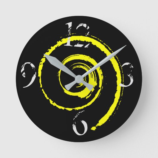 Farbenfrohe Twirbel rund Uhr (Vorderseite)
