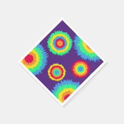 Farbenfrohe Tye Dye Serviette (Ecke)