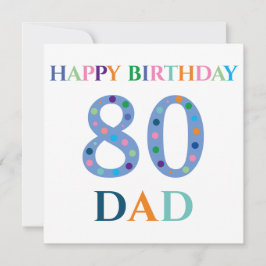 Farbenfrohe Typografie Happy Birthday Vater Karte