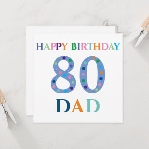 Farbenfrohe Typografie Happy Birthday Vater Karte