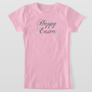 Farbenfrohe Typografie Happy Oster T - Shirt