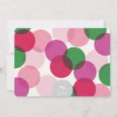 Farbenfrohe Typografie Moderne Feier einladen Einladung (Rückseite)