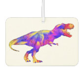 Farbenfrohe Tyrannosaurus Rex Psychedelic Dinosaur Autolufterfrischer (Vorderseite)