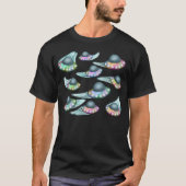 farbenfrohe Ufos T-Shirt (Vorderseite)