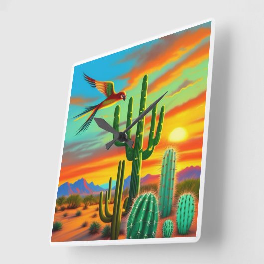 Farbenfrohe Uhr der Südwestwand (Winkel)