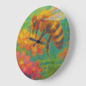 Farbenfrohe Uhr: Fusion von Kunst und Functionali Große Wanduhr (Winkel)