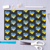 Farbenfrohe Ukraine Flag Blume Herz Seidenpapier (Handwerk)