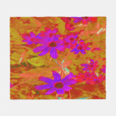 Farbenfrohe Ultra-Violet-, Magenta- und Rote Wildb Fleecedecke (Vorderseite (Horizontal))