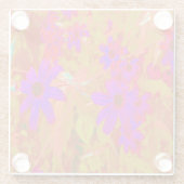 Farbenfrohe Ultra-Violet-, Magenta- und Rote Wildb Glasuntersetzer (Rückseite)