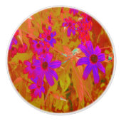 Farbenfrohe Ultra-Violet-, Magenta- und Rote Wildb Keramikknauf (Vorderseite)