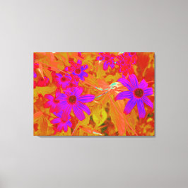 Farbenfrohe Ultra-Violet-, Magenta- und Rote Wildb Leinwanddruck