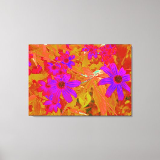 Farbenfrohe Ultra-Violet-, Magenta- und Rote Wildb Leinwanddruck (Vorderseite)