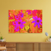 Farbenfrohe Ultra-Violet-, Magenta- und Rote Wildb Leinwanddruck (Insitu (Wohnzimmer))