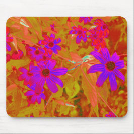 Farbenfrohe Ultra-Violet-, Magenta- und Rote Wildb Mousepad