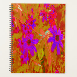 Farbenfrohe Ultra-Violet-, Magenta- und Rote Wildb Planer