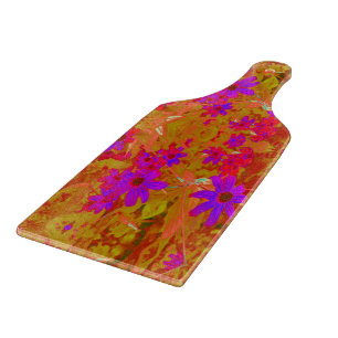 Farbenfrohe Ultra-Violet-, Magenta- und Rote Wildb Schneidebrett