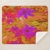 Farbenfrohe Ultra-Violet-, Magenta- und Rote Wildb Sherpadecke (Vorderseite (Horizontal))