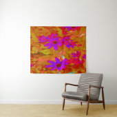 Farbenfrohe Ultra-Violet-, Magenta- und Rote Wildb Wandteppich (Beispiel (Horizontal))