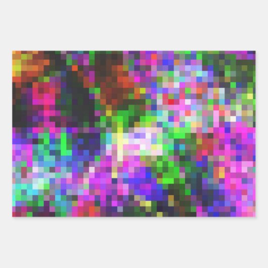 Farbenfrohe Umhüllungspapier mit Mosaikmuster 2 Geschenkpapier Set (Vorderseite 3)