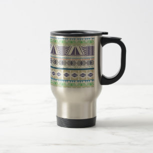 Farbenfrohe und einzigartige Azteken-Kunst-Tasse Reisebecher