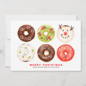 Farbenfrohe und festliche Donuts Frohe Weihnachten (Vorderseite)