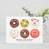 Farbenfrohe und festliche Donuts Frohe Weihnachten (Stehend Vorderseite)