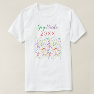 Farbenfrohe und festliche Gay Pride T - Shirt