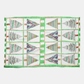 Farbenfrohe und festliche Weihnachtsbaume Küchentü Geschirrtuch (Horizontal)