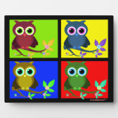 Farbenfrohe und funky Pop Art Owells Fotoplatte (Vorderseite)