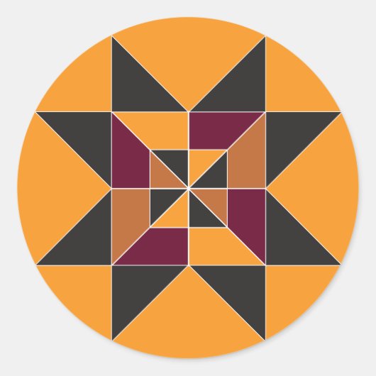 Farbenfrohe und gemütliche Herbstklemme Runder Aufkleber (Vorderseite)