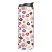 Farbenfrohe und geschmackvolle Donuts und Herz Thermosbecher (Nach links gedreht)