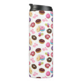 Farbenfrohe und geschmackvolle Donuts und Herz Thermosbecher (Nach rechts gedreht)