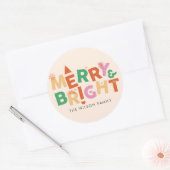 Farbenfrohe und helle Familie Runder Aufkleber (Umschlag)