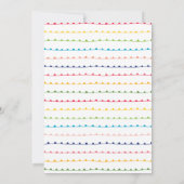 Farbenfrohe und helle Feier Einladung (Rückseite)