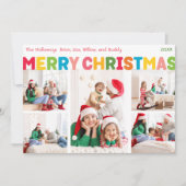 Farbenfrohe und helle frohe Weihnachten Fünf Foto (Vorderseite)