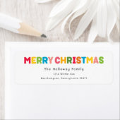 Farbenfrohe und helle frohe Weihnachtsfeier Rückse (Insitu)