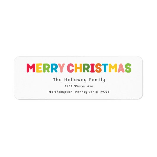 Farbenfrohe und helle frohe Weihnachtsfeier Rückse (Vorne)