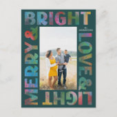 Farbenfrohe und helle Liebe und leichter Urlaub Postkarte (Vorderseite)