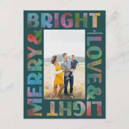 Farbenfrohe und helle Liebe und leichter Urlaub Postkarte