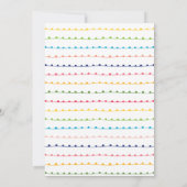 Farbenfrohe und helle Speisen Drink und fröhliches Einladung (Rückseite)