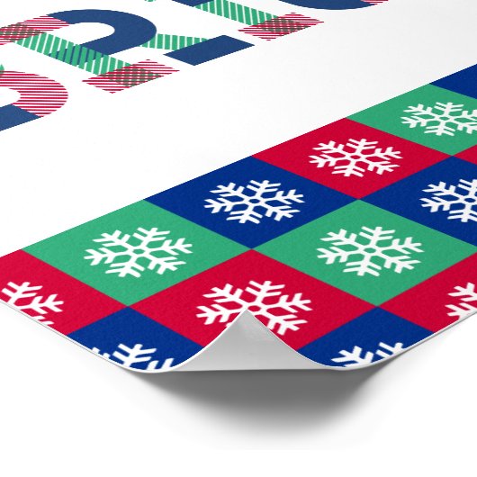 Farbenfrohe und helle Weihnachts-Poster-Zeichen Poster (Ecke)