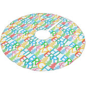 Farbenfrohe und helle Weihnachtsbaumrock Polyester Weihnachtsbaumdecke (Schrägansicht)