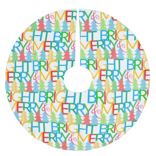 Farbenfrohe und helle Weihnachtsbaumrock Polyester Weihnachtsbaumdecke (Vorderseite)