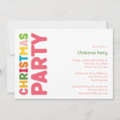 Farbenfrohe und helle Weihnachtsfeier-Party Einlad Einladung (Vorderseite)