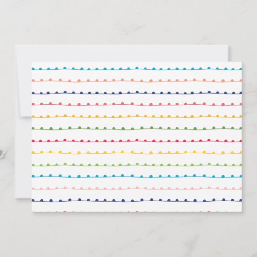 Farbenfrohe und helle Weihnachtsfeier-Party Einlad Einladung (Rückseite)