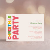 Farbenfrohe und helle Weihnachtsfeier-Party Einlad Einladung