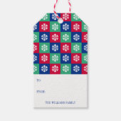 Farbenfrohe und helle Weihnachtsgeschenke Geschenkanhänger (Vorderseite)