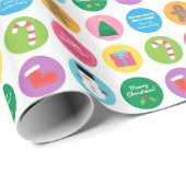 Farbenfrohe und helle Weihnachtsgeschenke Geschenkpapier (Rolleneckpunkt)