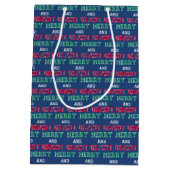 Farbenfrohe und helle Weihnachtsgeschenke Mittlere Geschenktüte (Rückseite)